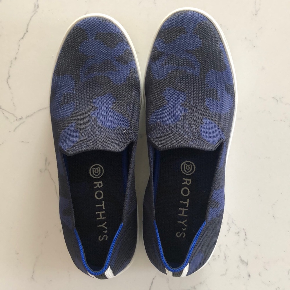 Rothy’s Blue Camo Shoe - Size 8.5
